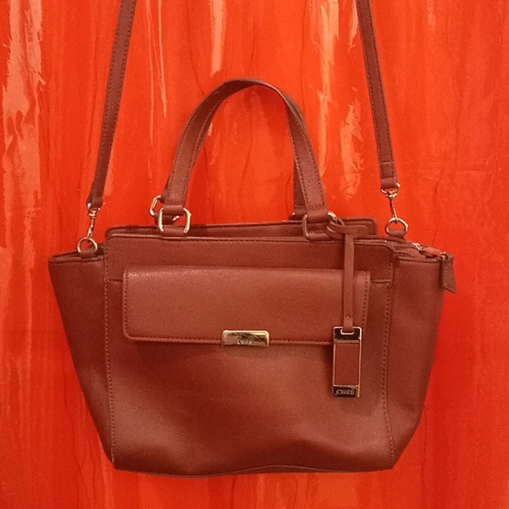 Chaps NWOT beautiful Cherry Red Purse Mid size Crossbody Bag - Picture 11 of 11